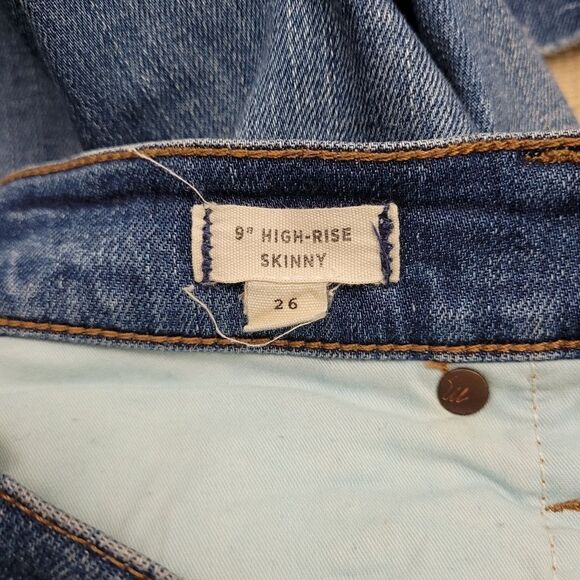 Madewell 9” High Rise Skinny Jeans Exposed Buttons Size 26 - Picture 5 of 10
